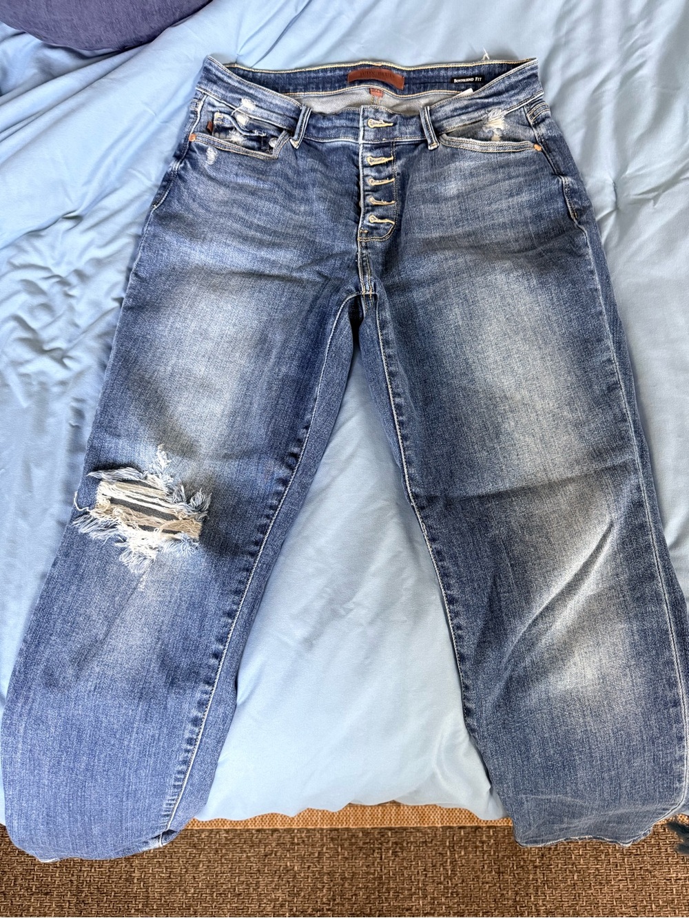 Judy Blue Dark Blue Boyfriend Fit Jeans